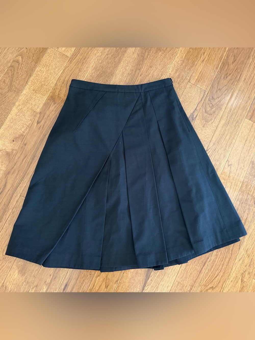 Sinclaire 10 Black Asymmetrical Pleated Structured Skirt Size 6